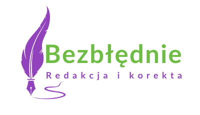Logo Bezbłędnie – ekspert w korekcie, redakcji i transkrypcji tekstów oraz wsparciu w self-publishingu